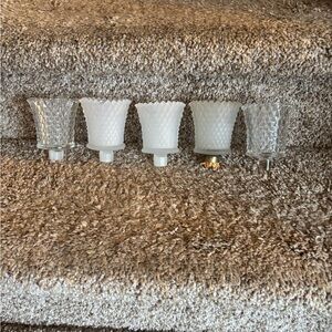 Set of Vintage Glass Lamp Shades